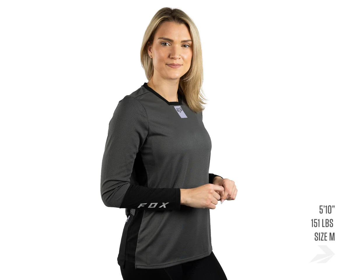 Fox Racing Women's Defend Long Sleeve Jersey (Dark Shadow) (M)